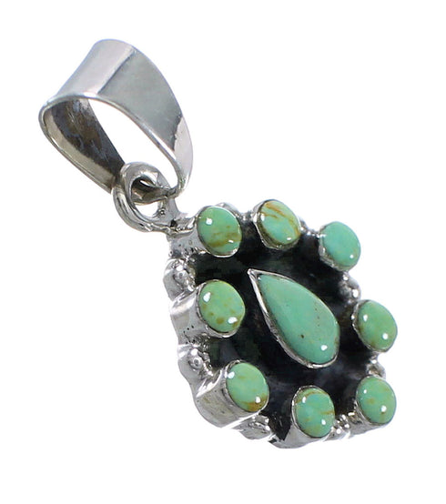 Southwestern Silver Turquoise Pendant YX75699